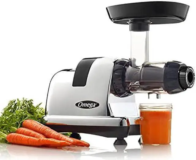 Main image of Omega Juicer J8006HDc Slow Masticating cold Press Vegetable and Fruit Juice Extractor and Nutrition System, Triple Stage, 200-Watts, chrome