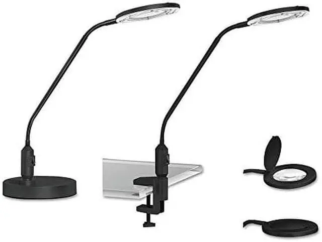 Alt view image 10 of 20 - Desktop LED Magnifier Lamp, 19" High, Black ALELEDM765B