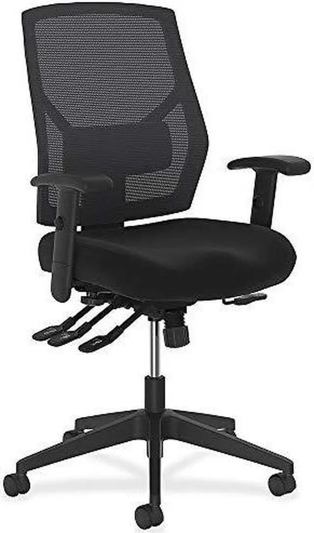 Alt view image 15 of 19 - HON Crio High-Back Task Chair -Mesh Back Computer Chair with Asynchronous Control for Office Desk, Black (HVL582)