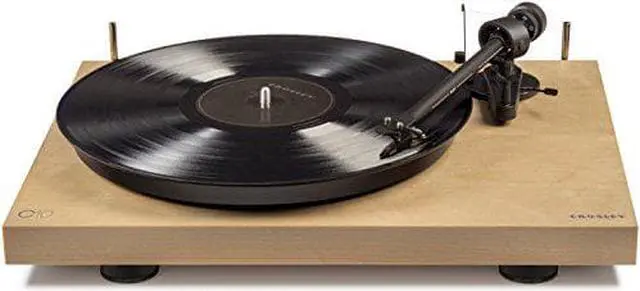 Alt view image 10 of 10 - Crosley C10A-NA 2-Speed Pro-Ject Tone Arm Manual Belt Driven Turntable - Natural