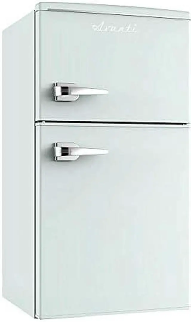Alt view image 2 of 2 - avanti rmrt30x7g-is mini fridge with freezer 3 cu. ft. capacity retro-styled for home office or dorm, manual defrost and adjustable temperature, 3 cu.ft, green