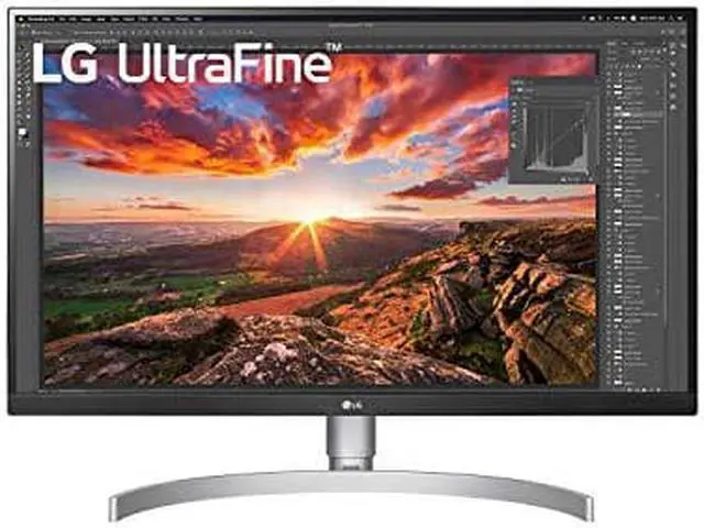 Alt view image 8 of 13 - LG 27UN850-W 27 Inch Ultrafine UHD (3840 x 2160) IPS Display with VESA DisplayHDR 400, USB Type-C and 3-Side Virtually Borderless Display with Height/Swivel/Pivot/Tilt Adjustable Stand, Si (27UN850-W)