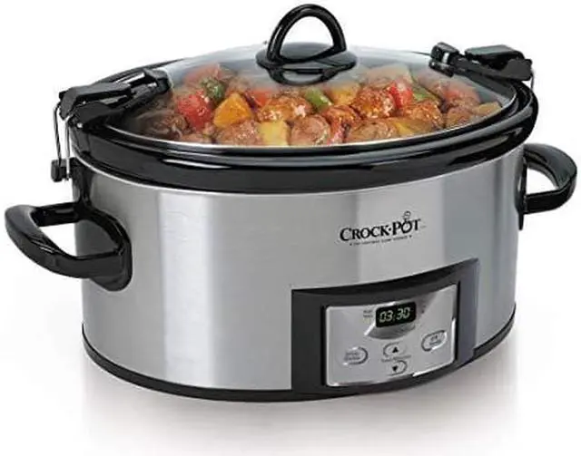 Alt view image 15 of 15 - Crock-Pot SCCPVL610T-S-A 6 Quart Cook Carry Oval Slow Cooker Stainless Steel