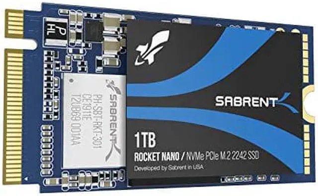 Alt view image 8 of 9 - SABRENT 1TB Rocket NVMe PCIe M.2 2242 DRAM-less Low Power Internal High-Performance SSD (SB-1342-1TB)