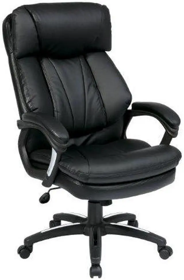 Alt view image 9 of 9 - Office Star Products Work Smart Oversized Faux Leather Executive Chair