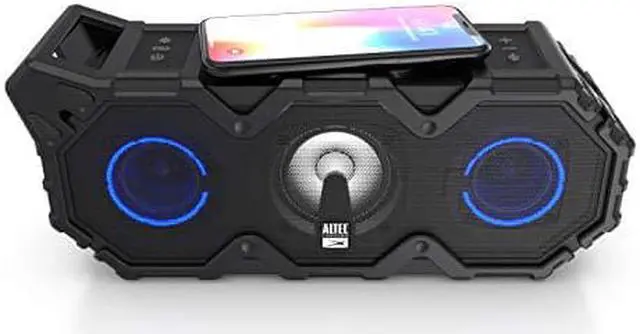 Alt view image 4 of 4 - Super LifeJacket Jolt IMW889L Portable Bluetooth Speaker with Qi Wireless Charging Pad - Black