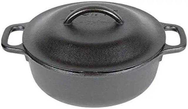 Alt view image 9 of 9 - 2Qt Serving Pot With Cover Lodge Cast Iron L2SP3 075536360805
