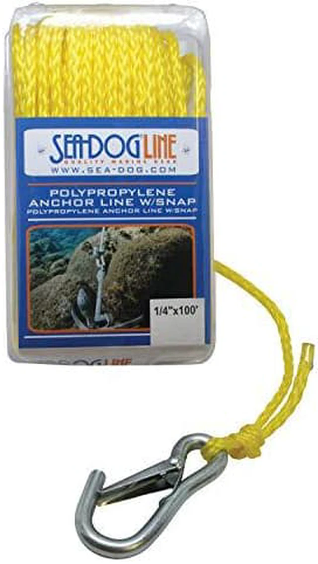 Alt view image 5 of 6 - Sea-Dog Poly Pro Anchor Line W/Snap - 1/4" X 50' - Yellow