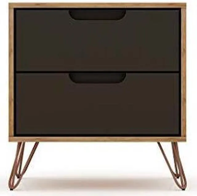 Alt view image 14 of 14 - Rockefeller 2.0 Nightstand in Nature and Textured Grey