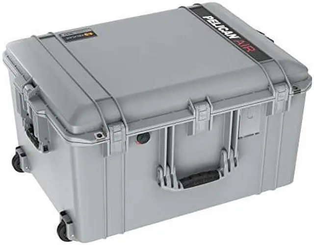 Main image of Pelican Air 1637 Case with Foam (2020 Edition with Push Button Latches) - Silver, 016370-0001-180