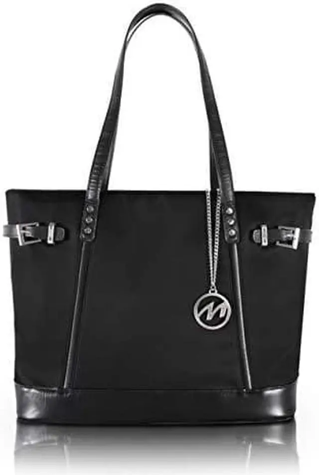 Alt view image 10 of 10 - McKlein USA 17565 Aria Nylon Ladies Tote, Black