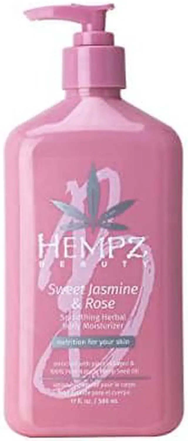Main image of Hempz Sweet Jasmine & Rose Herbal Body Moisturizer for Women, 17 Fl. oz. - Moisturizing Body Lotion with 100% Pure Hemp Seed Oil, Collagen, Shea Butter - Hydrating Vegan Lotion for Dry Skin