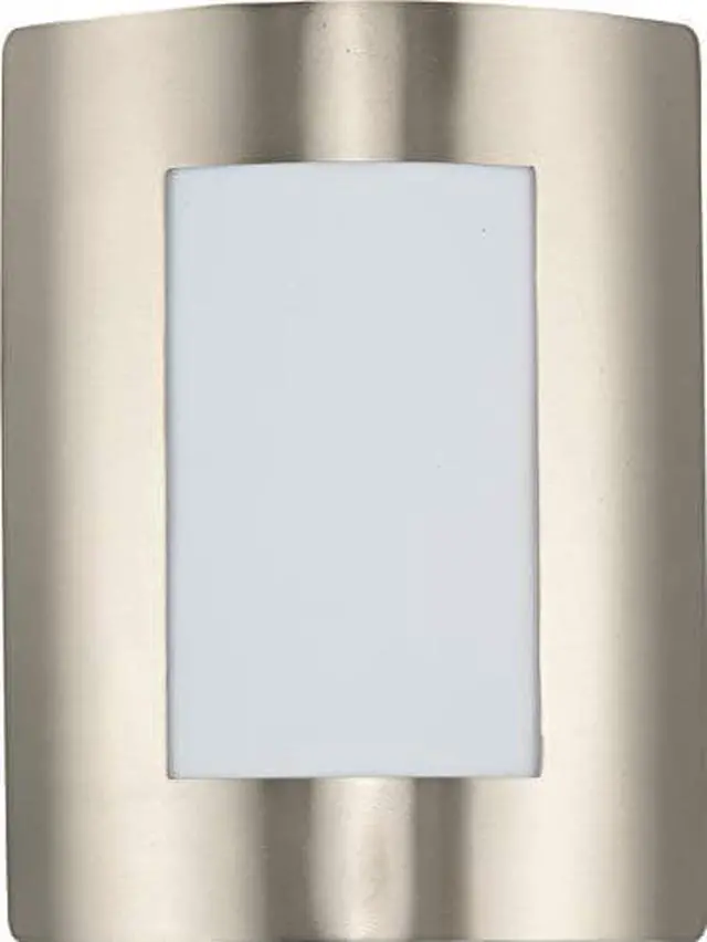 Main image of Maxim 64332WTSST View JA8 Compliant Geometric Polycarbonate Shade Outdoor LED Wall Sconce, 1-Light 9 Watt, 11"H x 8"W, Stainless Steel