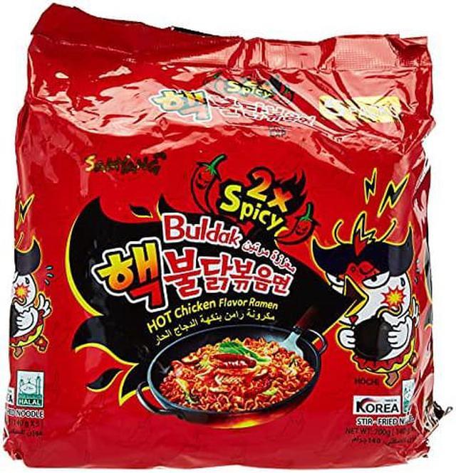 SAMYANG Spicy Hot (2x Spicy) Chicken Flavour Ramen Noodles, Pack of 5