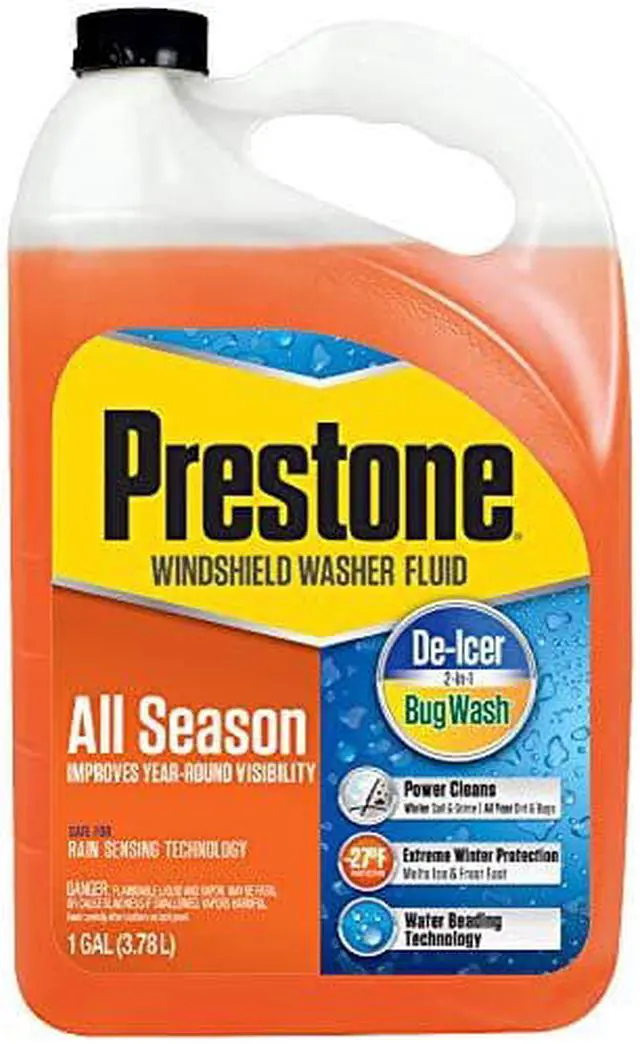 Main image of Prestone AS658 Deluxe 2-in-1 Windshield Washer Fluid, 1 Gallon