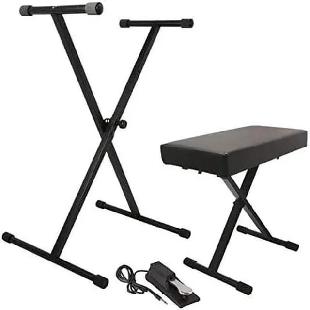 Alt view image 5 of 6 - Keyboard Stand/Bench Pak with KSP100 Sustain Pedal