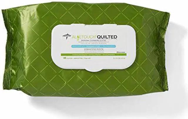 Alt view image 7 of 8 - Medline MSC263625 Aloetouch Select Premium Personal Cleansing Wipes, 8 X 12, 48/Pack