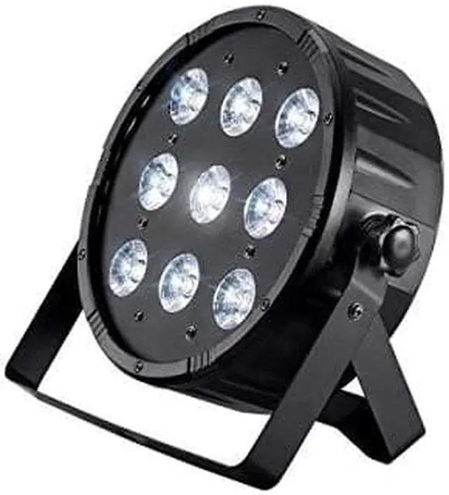 Alt view image 9 of 15 - Monoprice Flat PAR Stage Light RGBW | 10 watt, x 9 LED, 8-channel DMX, Strobe follow mode - Stage Right Series