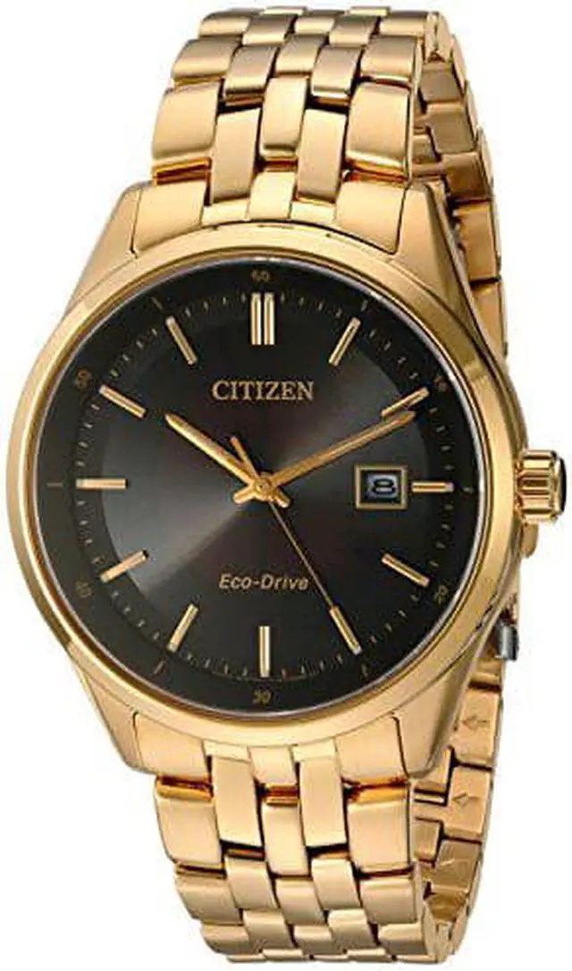 Main image of Citizen Eco-Drive Corso Quartz Mens Watch, Stainless Steel, Classic, Gold-Tone (Model: BM7252-51E)