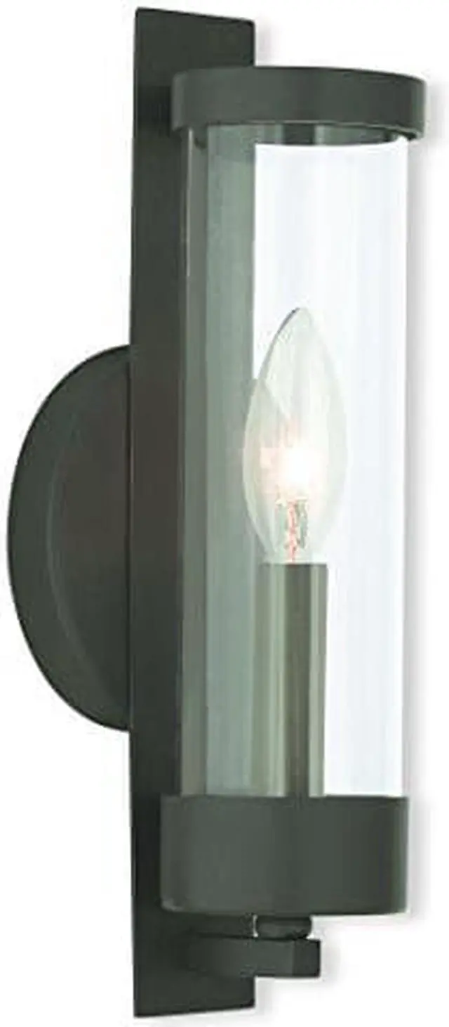 Main image of Livex 10141-07 Contemporary Modern One Light Wall Sconce from Castleton Collection in Bronze/Dark Finish