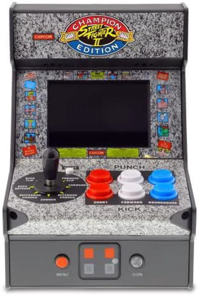 Alt view image 13 of 19 - My Arcade Street Fighter II 2 Champion Edition Micro Player-Fully Playable Includes CO/VS Link for Multiplayer Action, 7.5 Inch Collectible Tabletop Video Game