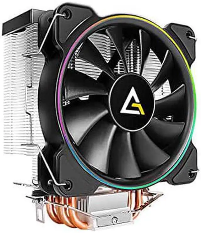 Alt view image 6 of 6 - RGB CPU Cooler Air Cooling Heat Sink CPU Radiator 4 Heat Pipes for Intel LGA1200/115X/1700 AMD AM3