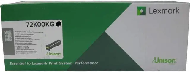 Alt view image 7 of 7 - Lexmark - 72K00KG - Lexmark - Black - original - toner cartridge LRP - for Lexmark CS820, CX820, CX825, CX860