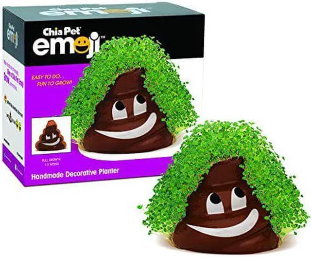 Main image of Chia Pet Emoji Poopy with Seed Pack, Decorative Pottery Planter, Easy to Do and Fun to Grow, Novelty Gift, Perfect for Any Occasion