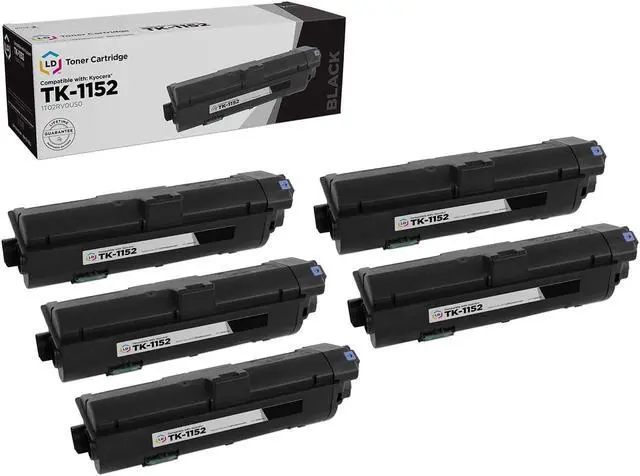 Alt view image 2 of 2 - ld compatible toner cartridge replacement for kyocera tk-1152 1t02rv0us0 (black, 5-pack)