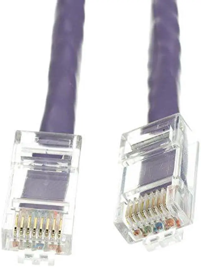Main image of 50 foot Cat6 Purple Ethernet Patch Cable, Bootless, 24AWG Network Cable with RJ45 Gold Plated Connector, 4 pair Stranded Bare Copper, Unshielded Twisted Pair (UTP) Internet Patch Cable, CableWholesale