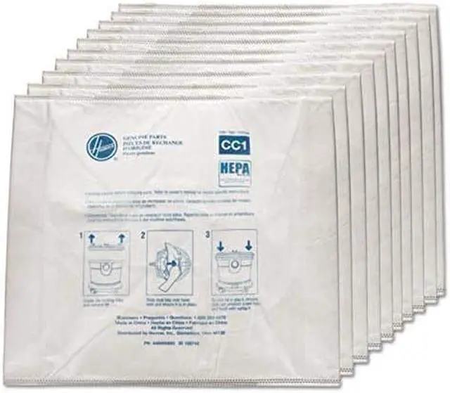 Alt view image 3 of 3 - Hoover AH10363 Disposable Vacuum Bags Hepa CC1 10/Pack