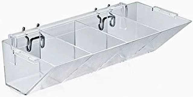 Alt view image 4 of 4 - AZAR DISPLAYS 223011 4-Compartment Molded Tray for Pegboard or Slatwall, PK2
