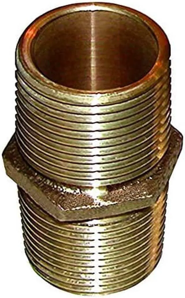 Alt view image 7 of 8 - GROCO Bronze Pipe Nipple - 1/2" NPT