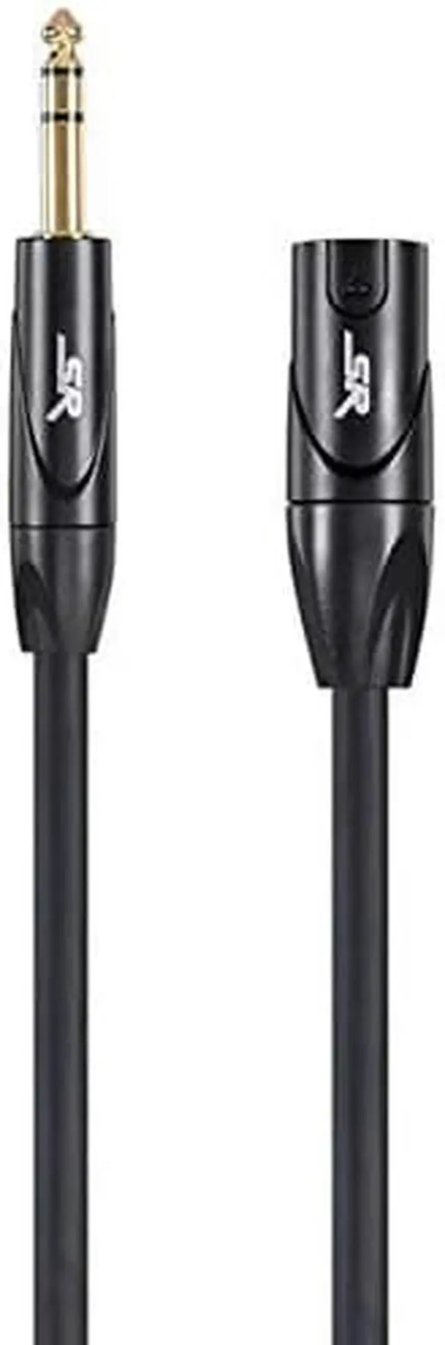 Main image of Monoprice XLR Male to 1/4Inch TRS Male Cable - 25 Feet | 16AWG, Gold Plated - Stage Right Series Black