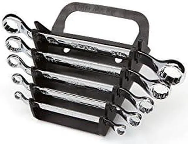 Main image of TEKTON 45-Degree Offset Box End Wrench Set, 5-Piece (1/4-13/16 in.) - Holder | WBE23405