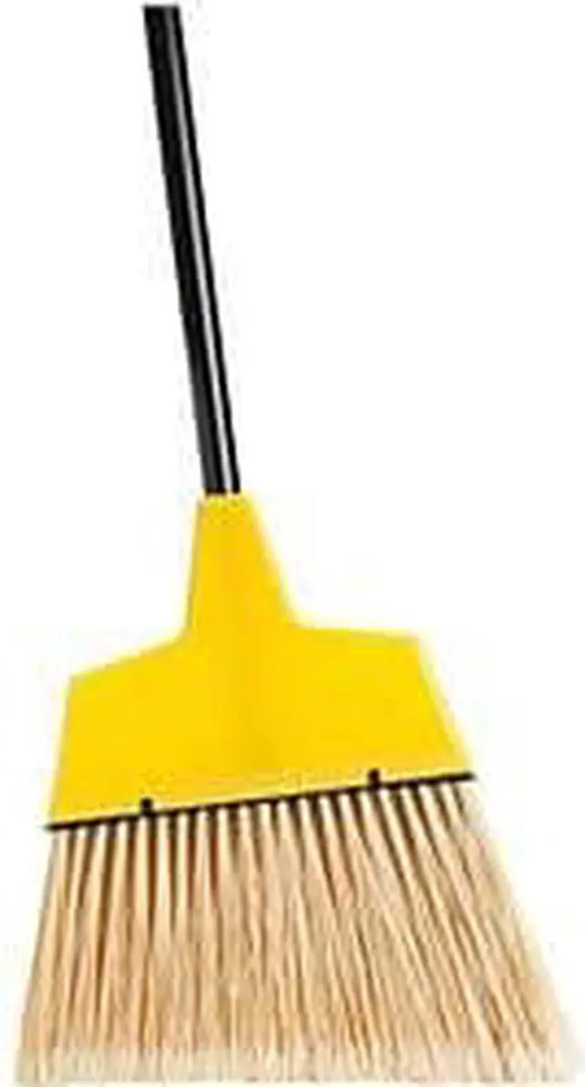 Alt view image 6 of 9 - Genuine Joe Angle Broom High Performance Bristles 12-1/2" W Yellow 09570