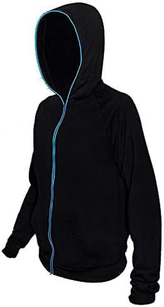 Main image of Electro Luminescent Zip Up Hoodie Blue Small