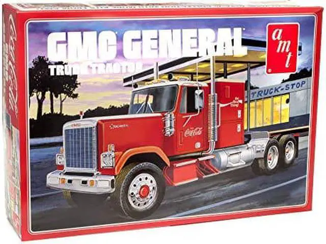 Alt view image 8 of 8 - Skill 3 Model Kit GMC General Truck Tractor "Coca-Cola" 1/25 Scale Model by AMT