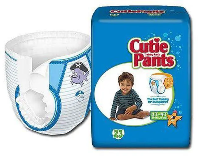 Main image of FQCR8007 - First Quality Cuties Refastenable Training Pants for Boys 3T-4T, up to 32-40 lbs.
