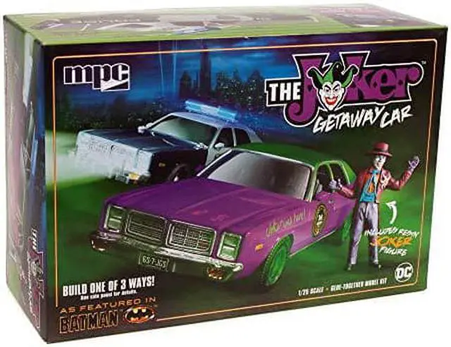 Alt view image 3 of 7 - Skill 2 Model Kit 1977 Dodge Monaco with Joker Resin Figurine \Batman\ 3-in-1 Kit 1/25 Scale Model by MPC"""