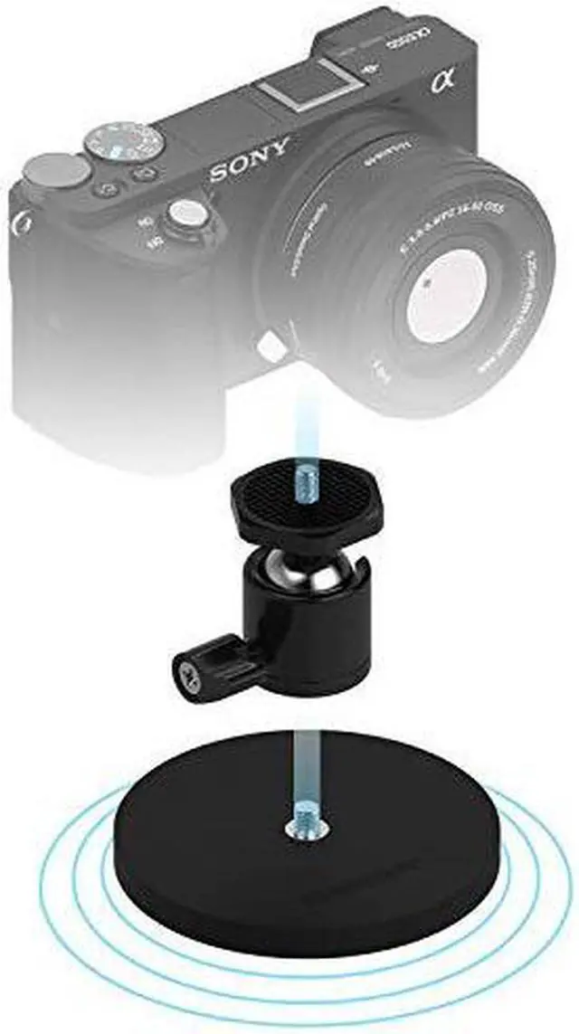 Alt view image 8 of 9 - SABRENT Rubber-Coated Magnetic Mount for Action Cam / Cameras and Small DSLR (CS-MG88)