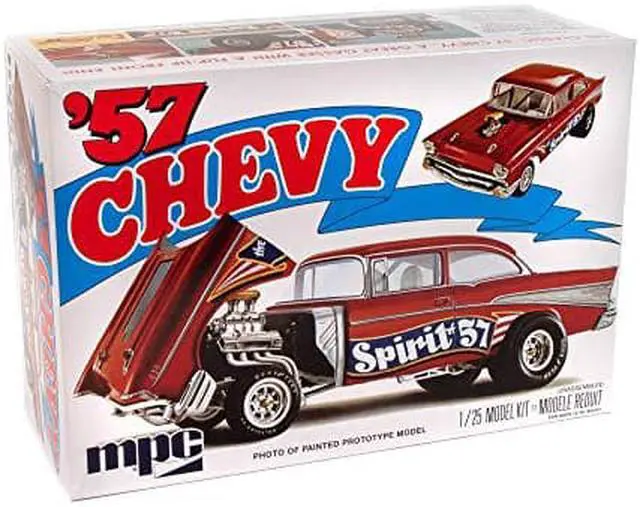 Alt view image 2 of 6 - Skill 2 Model Kit 1957 Chevrolet Gasser Flip Nose "Spirit of 57" 1/25 Scale Model by MPC