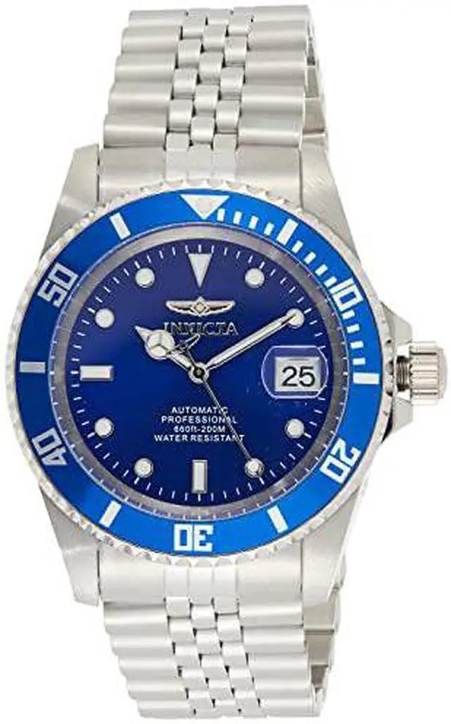 Alt view image 9 of 9 - Invicta Men's Pro Diver Steel Bracelet & Case Automatic Blue Dial Watch 29179