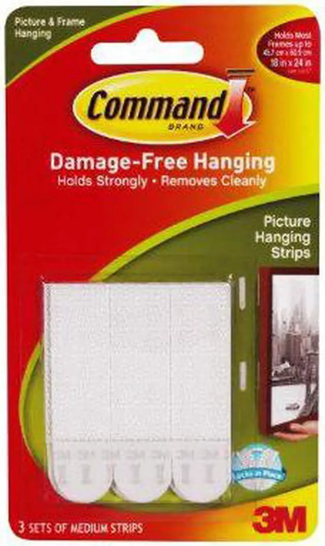 Alt view image 19 of 19 - 3M 17201 Command Medium Picture Hanging Strips 3 sets of strips