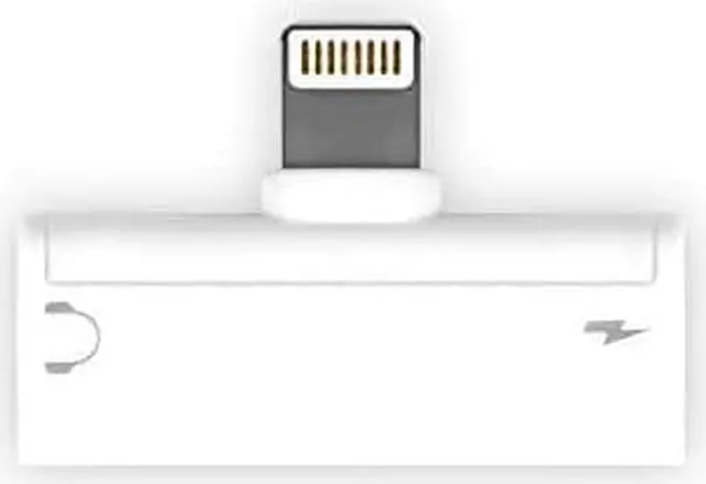 Alt view image 7 of 8 - Aluratek Lightning + 3.5 mm Adapter For iPhone/iPad - 1 x Lightning Male Proprietary Connector - 1 x Lightning Female Proprietary Connector, 1 x Mini-phone Female Stereo Audio