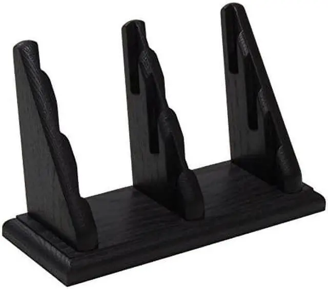 Alt view image 5 of 5 - Wooden Mallet 6 Pocket Countertop Business Card Holder, Black