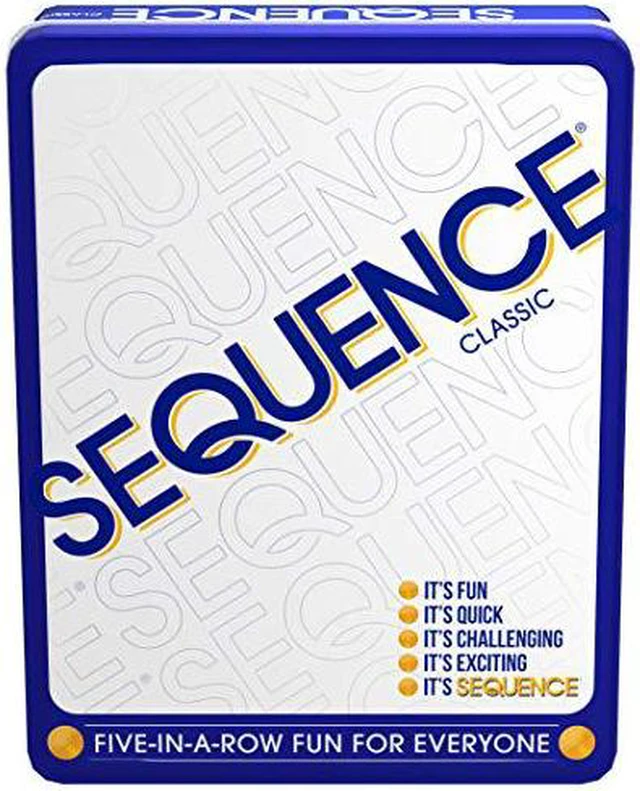 Main image of Sequence in a Tin - Five-in-a-Row Fun for Everyone by Jax, White