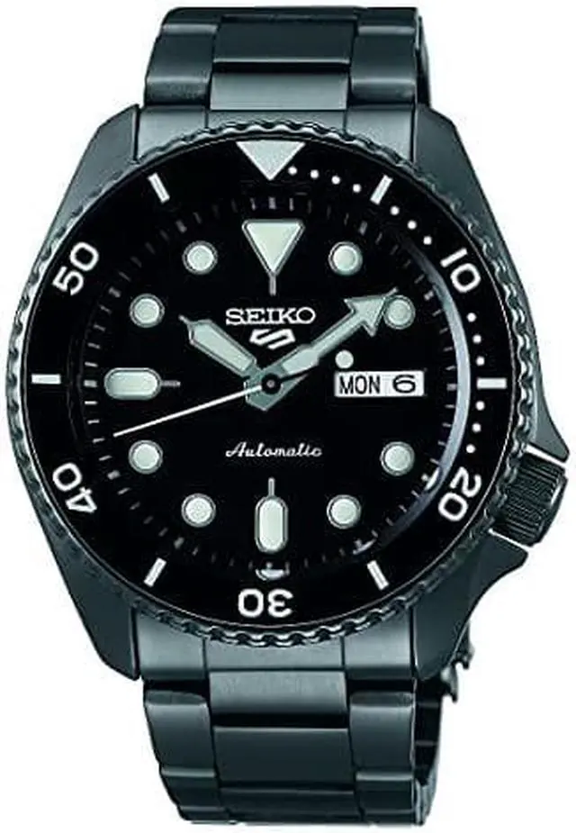 Alt view image 2 of 2 - Seiko SRPD65 5 Sports 24-Jewel Automatic Watch - Black/Stainless
