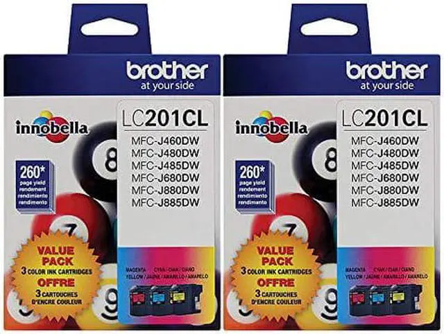 Main image of Brother genuine Standard Yield color Ink cartridges, Lc2013PKS, Replacement color Ink Three Pack, Includes 1 cartridge Each of cyan, Magenta & Yellow, Page Yield Up to 260 Pagescartridge - 2 Pack