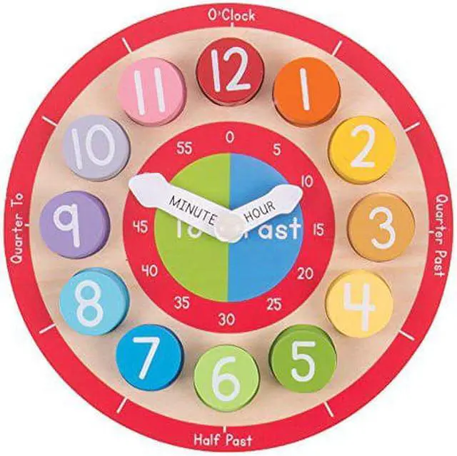 Alt view image 9 of 9 - Wooden Teaching Clock